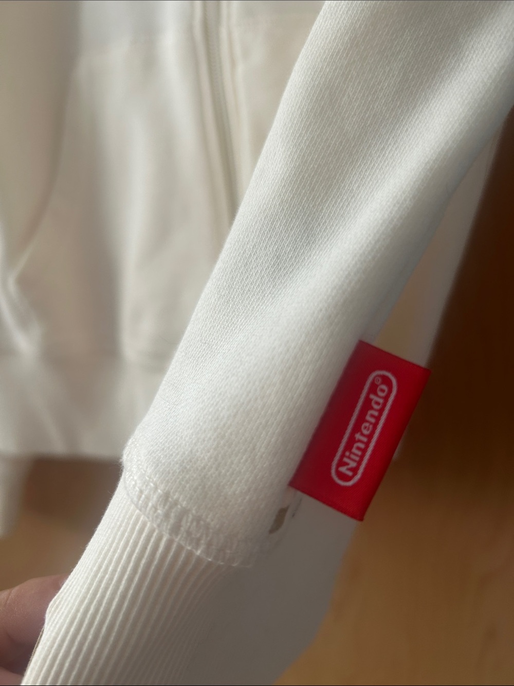 Nintendo Cream Hoodie with Gold Princess Peach Outline - Picture 3 of 5